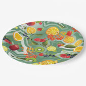 Gemischtes Obst 7 Pappteller (Schrägansicht)