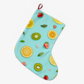 Gemischtes Obst Großer Weihnachtsstrumpf (Vorderansicht (hängend))