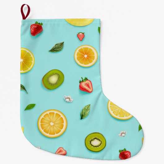 Gemischtes Obst Großer Weihnachtsstrumpf (Vorderseite)