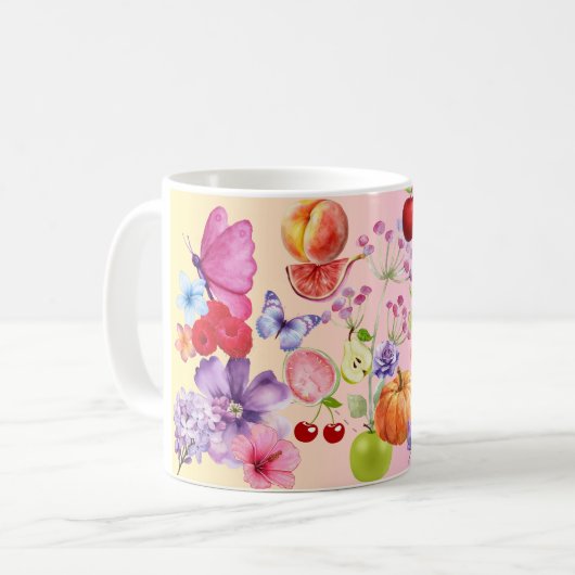 Gemischtes Obst Kaffeetasse (Vorderseite Links)