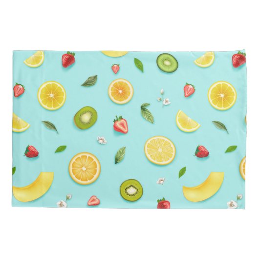 Gemischtes Obst Kissenbezug (Rückseite-Links)