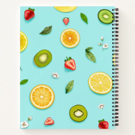 Gemischtes Obst Notizblock (Rückseite)