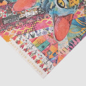 Gemischtes Papier Katzen Collage Tissue-Papier (Ausschnitt)