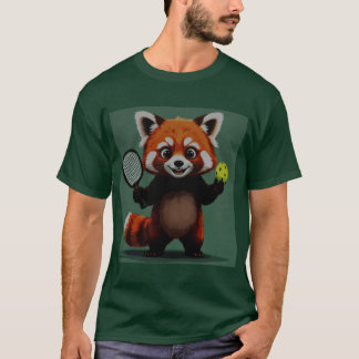 gemischtes Pickleball roter Panda lustiges Tier Sp T-Shirt