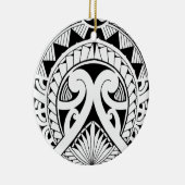 gemischtes polynesisches Maori- Stammes- Keramik Ornament (Rechts)