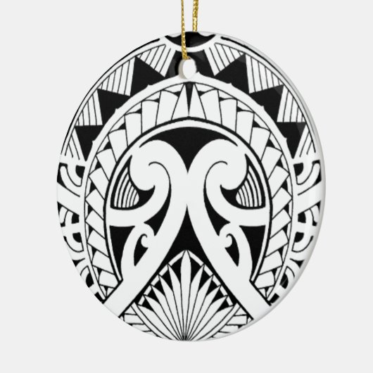 gemischtes polynesisches Maori- Stammes- Keramik Ornament (Links)
