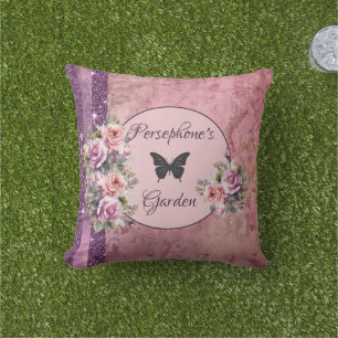 Gemischtes rosa Blumenmuster Kissen