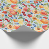 Gemischtes Sommerfrucht-Wasserfarbmuster-Geschenk Geschenkpapier (Ecke)