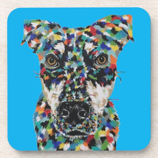GEMISCHTRASSEN-HUNDEUNTERSETZER GETRÄNKEUNTERSETZER (Vorderseite)