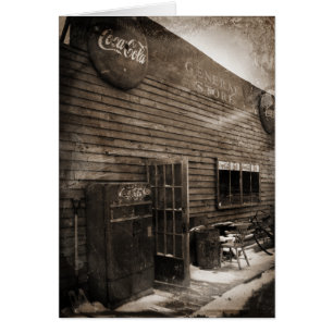 Gemischtwarenladen Tintype Art gealterte
