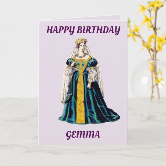 GEMMA ~ PERSONALISIERT ~ KARTE (Gelbe Blume)