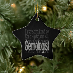 Gemologin Extraordinaire Keramik Ornament