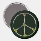 Gemotzter Frieden Magnet (Vorderseite/Rückseite)