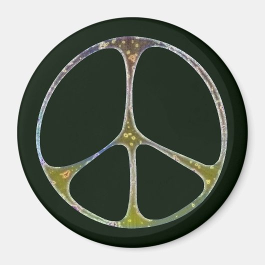 Gemotzter Frieden Magnet (Vorne)