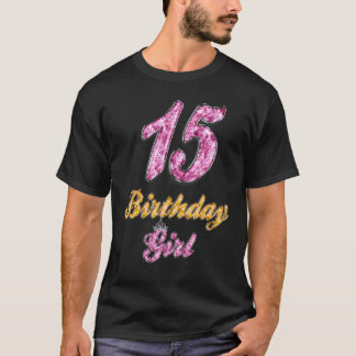 Gems 15. Geburtstagsmädchen Prinzessin 15 Jahre Be T-Shirt