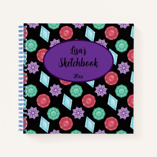 Gems and Jewels Sketchbook Notizblock (Vorderseite)