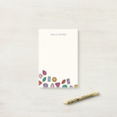 Gems (groß) - Saphir Post-it Klebezettel (Auf Schreibtisch)