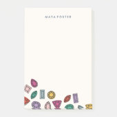 Gems (groß) - Saphir Post-it Klebezettel (Vorderseite)