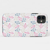 Gems Muster iPhone Case (Rückseite (Horizontal))