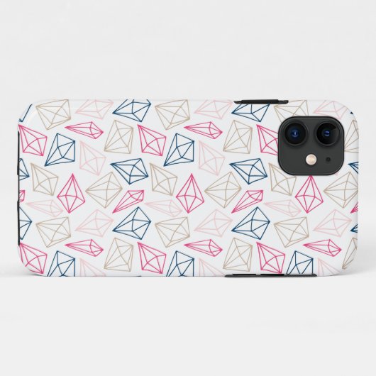 Gems Muster iPhone Case (Rückseite (Horizontal))