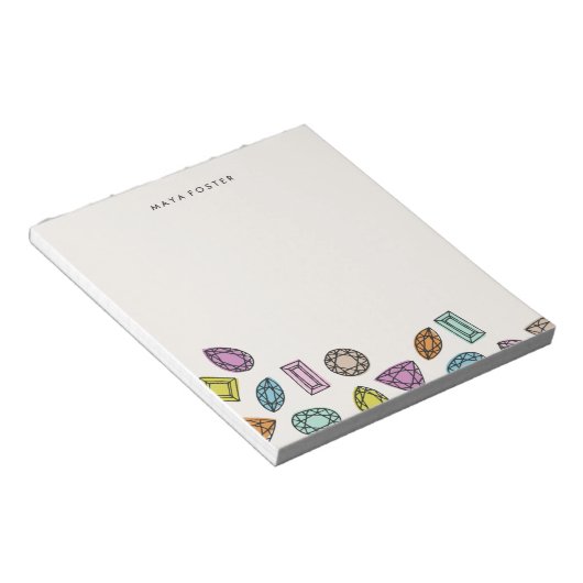 Gems Notepad - Elfenbein Notizblock (angewinkelt)
