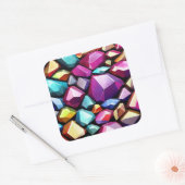 Gems Texture Square Sticker (Umschlag)