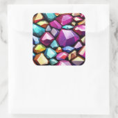 Gems Texture Square Sticker (Tasche)