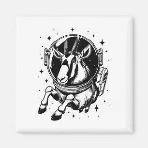 Gemsbok Vater Mama Space - Astronaut Gemsbok Magnet