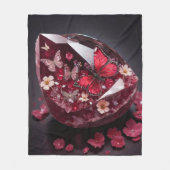 Gemsteinkristalle, Schmetterlingsgarten Fleecedecke (Vorderseite)