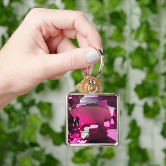 Gemsteinrosa Schlüsselanhänger (Hand)