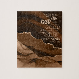 Gemstone Agate Romans 8:28 Bibelverse Puzzle