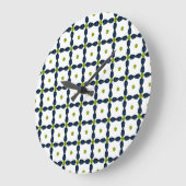 Gemstone Art, Blau und Gelb Große Wanduhr (Winkel)