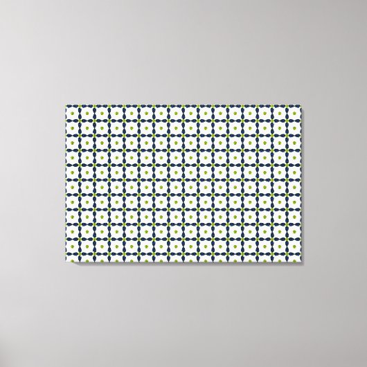 Gemstone Art, Blau und Gelb Leinwanddruck (Vorderseite)