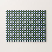 Gemstone Art, Blau und Gelb Puzzle (Horizontal)