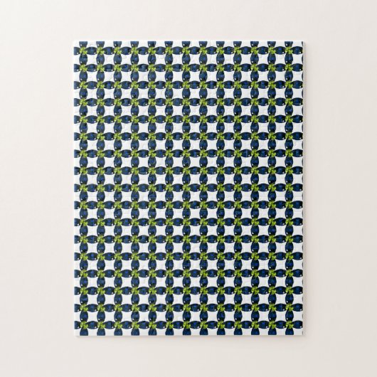 Gemstone Art, Blau und Gelb Puzzle (Vertikal)