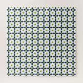 Gemstone Art, Blau und Gelb Puzzle (Horizontal)