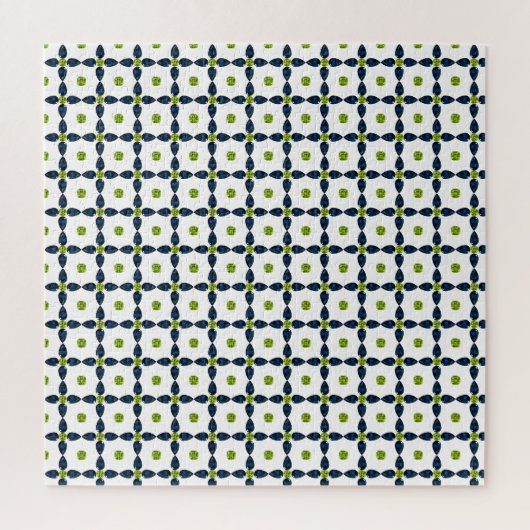 Gemstone Art, Blau und Gelb Puzzle (Vertikal)
