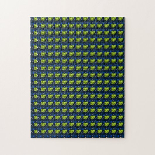 Gemstone Art, Blau und Gelb Puzzle (Vertikal)