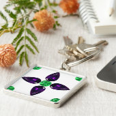 Gemstone Art, Green und Lila Schlüsselanhänger (Seite)