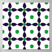 Gemstone Art, grün und Lila Poster (Vorne)
