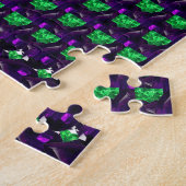 Gemstone Art, grün und Lila Puzzle (Seite)