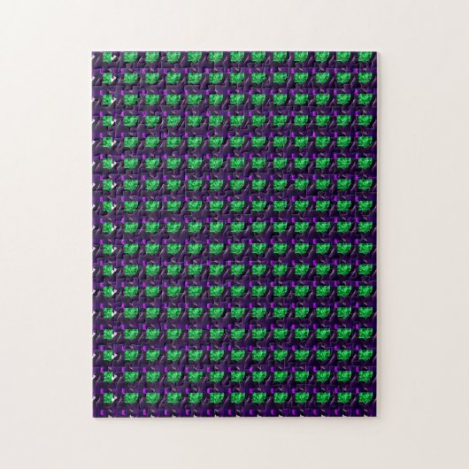 Gemstone Art, grün und Lila Puzzle (Vertikal)