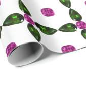 Gemstone Art, Lila grün Geschenkpapier (Rolleneckpunkt)