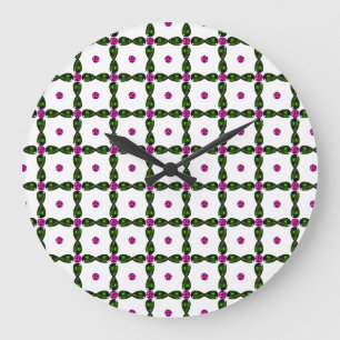 Gemstone Art, Lila grün Große Wanduhr