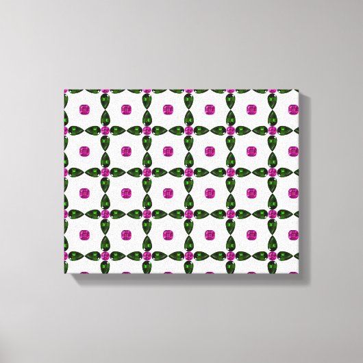 Gemstone Art, Lila grün Leinwanddruck (Vorderseite)