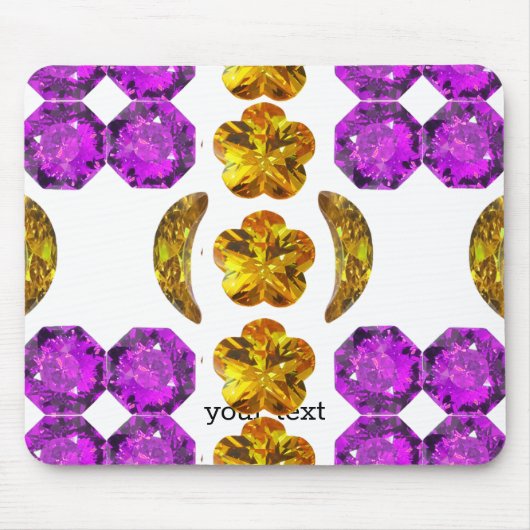 Gemstone Art Lila Orange Mousepad (Vorne)