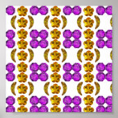 Gemstone Art Lila Orange Poster (Vorne)