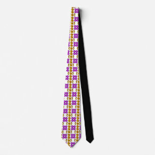 Gemstone Art Purple Orange Krawatte