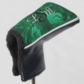 Gemstone Bright Green Marbour Abstrakt Monogram Golf Headcover (3/4 Vorderseite)