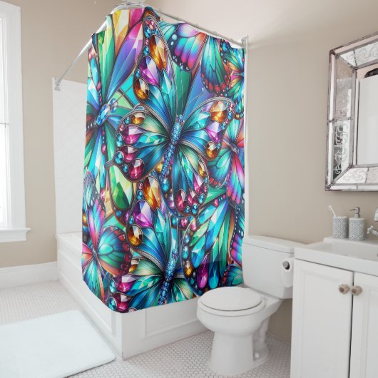Gemstone Butterfly Duschvorhang (Beispiel)